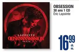 Jean Coutu OBSESSION 30 ans 1 CD Éric Lapointe offer