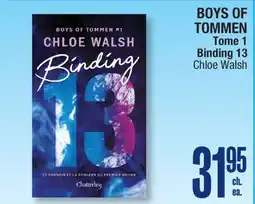 Jean Coutu BOYS OF TOMMEN Tome 1 Binding 13 Chloe Walsh offer