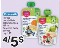 Brunet PERSONNELLE Purées pour bébés sélectionnées offer