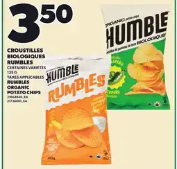 Provigo CROUSTILLES BIOLOGIQUES RUMBLES, 135 G | RUMBLES ORGANIC POTATO CHIPS offer