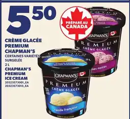 Provigo CRÈME GLACÉE PREMIUM CHAPMAN'S, 2 L | CHAPMAN'S PREMIUM ICE CREAM offer