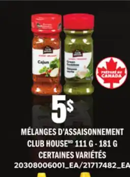 Provigo MÉLANGES D'ASSAISONNEMENT CLUB HOUSEMD, 111 G - 181 G offer