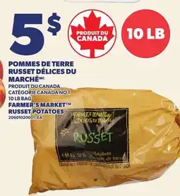 Provigo POMMES DE TERRE RUSSET DÉLICES DU MARCHÉ, 10 LB BAG | FARMER'S MARKET RUSSET POTATOES offer