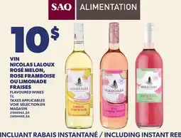 Provigo VIN NICOLAS LALOUX ROSÉ MELON, ROSE FRAMBOISE OU LIMONADE FRAISES offer