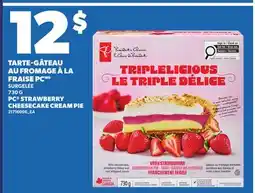 Provigo TARTE-GÂTEAU AU FROMAGE À LA FRAISE PC, 730 G | PC STRAWBERRY CHEESECAKE CREAM PIE offer