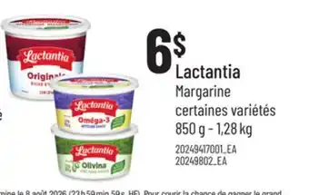 Provigo LACTANTIA MARGARINE, 850 G - 1,28 KG offer