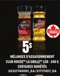 Provigo MÉLANGES D'ASSAISONNEMENT CLUB HOUSE LA GRILLE offer