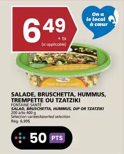 Rachelle-Bery Grocery FONTAINE SANTÉ SALAD, BRUSCHETTA, HUMMUS, DIP OR TZATZIKI offer