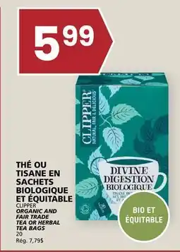 Rachelle-Bery Grocery CLIPPER ORGANIC AND FAIR TRADE TEA OR HERBAL TEA BAGS offer
