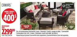 Canadian Tire Canvas Summerhill Conversation Set, 6-Pc. 2 chairs, 2 ottomans, couch and table offer