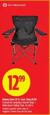 Canadian Tire Wide Back Folding Chair offer