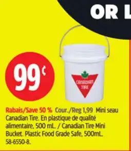 Canadian Tire Canadian Tire Mini Bucket. Plastic Food Grade Safe offer