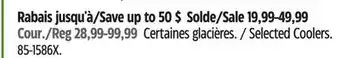 Canadian Tire Selected Coolers offer