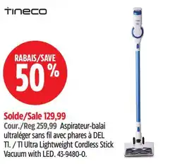 Canadian Tire Tineco T1 Ultra Lightweight Cordless Stick Vacuum with LED offer