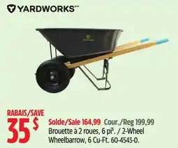 Canadian Tire Yardworks 2-Wheel Wheelbarrow, 6 Cu-Ft offer