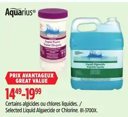 Canadian Tire Aquarius Selected Liquid Algaecide or Chlorine offer