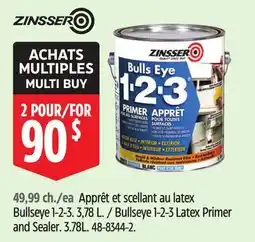 Canadian Tire ZINSSER Bullseye 1-2-3 Latex Primer and Sealer offer