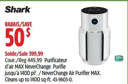 Canadian Tire Shark NeverChange Air Purifier MAX. Cleans up to 1400 sq-ft offer