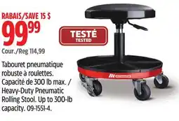 Canadian Tire MotoMaster Heavy-Duty Pneumatic Rolling Stool offer