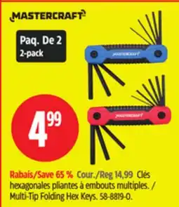 Canadian Tire MASTERCRAFT Multi-Tip Folding Hex Keys offer