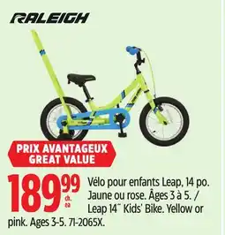 Canadian Tire Raleigh Leap 14˝ Kids' Bike offer