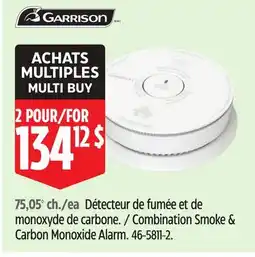 Canadian Tire GARRISON Combination Smoke & Carbon Monoxide Alarm offer