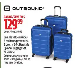 Canadian Tire Outbound 3-Pc Hardside Spinner Luggage Set offer