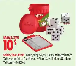 Canadian Tire Giant Sized Indoor/Outdoor Yahtzee offer