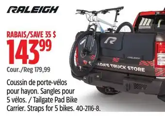 Canadian Tire Raleigh Tailgate Pad Bike Carrier offer