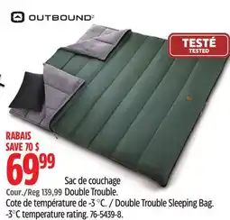 Canadian Tire Outbound Double Trouble Sleeping Bag offer