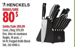 Canadian Tire HENCKELS 14-Pc Forged Knife Block Set offer