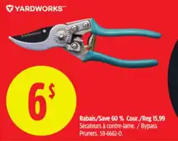 Canadian Tire Yardworks Bypass Pruners offer