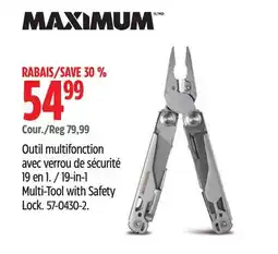 Canadian Tire MAXIMUM 19-in-1 Multi-Tool with Safety Lock offer