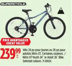 Canadian Tire SUPERCYCLE Nitro XT Youth 24˝ or Adult 26˝ Bike offer