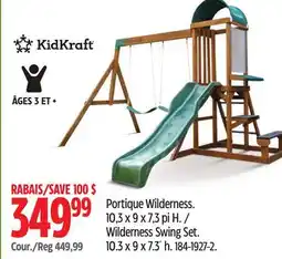 Canadian Tire Kidkraft Wilderness Swing Set offer