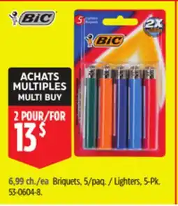 Canadian Tire BIC Lighters, 5-Pk offer