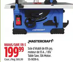 Canadian Tire Mastercraft 8 1⁄4˝ Table Saw, 13A Motor offer