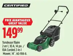 Canadian Tire Certified 10A Corded 2-in-1 Mower, 14˝ offer