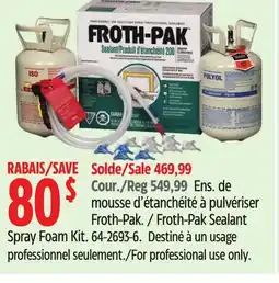 Canadian Tire Froth-Pak Sealant Spray Foam Kit offer