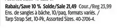 Canadian Tire Tarp Strap Set, 10-Pk offer