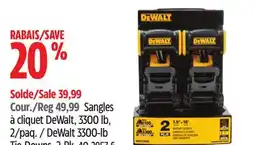 Canadian Tire DeWalt 3300-lb Tie-Downs, 2-Pk offer