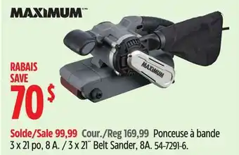 Canadian Tire MAXIMUM 3 x 21˝ Belt Sander, 8A offer
