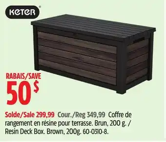Canadian Tire Keter Resin Deck Box offer
