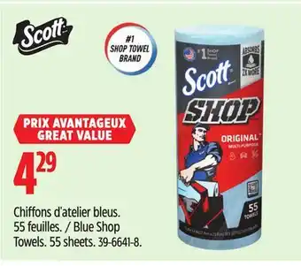 Canadian Tire Scott Blue Shop Towels offer