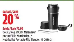 Canadian Tire Nutribullet Portable Flip Blender offer
