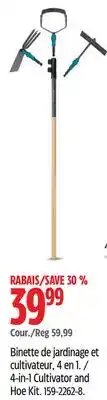 Canadian Tire Yardworks 4-in-1 Cultivator and Hoe Kit offer