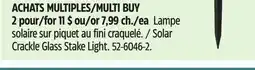 Canadian Tire For living Solar Crackle Glass Stake Light offer