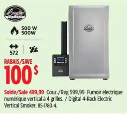 Canadian Tire Bradley Digital 4-Rack Electric Vertical Smoker offer