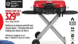 Canadian Tire Coleman Portable Grill with Folding Cart Stand offer