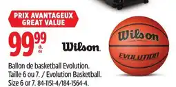Canadian Tire Wilson Evolution Basketball. Size 6 or 7 offer